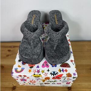 New Jeffrey Campbell Denim Drippin Sandal in Black Women's 7